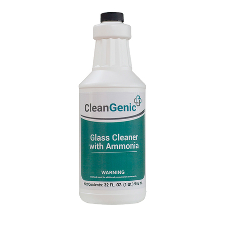 CLEANGENIC CleanGenic Glass Cleaner with Ammonia, 32 oz. Bottle, PK12 CG-14-QT